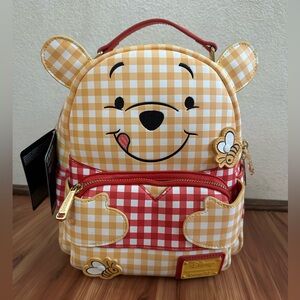 NWT Loungefly Disney Winnie the Pooh gingham backpack